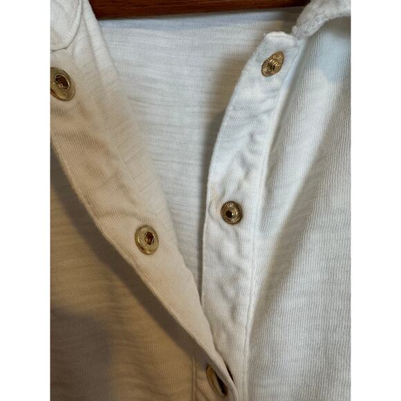 Nation LTD Archer Ruffled White Cotton Button Up Shirt Medium - Picture 10 of 10